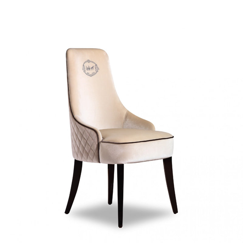 A&X Talin Modern Off-White Velour Dining Chair