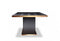 A&X Talin Modern Black Crocodile & Rosegold Dining Table  by Hollywood Glam