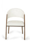 Modrest Lucas Modern Cream & Walnut Dining Chair