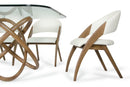Modrest Lucas Modern Cream & Walnut Dining Chair