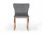 Modrest Chadwick Modern Grey Velvet & Rosegold Dining Chair