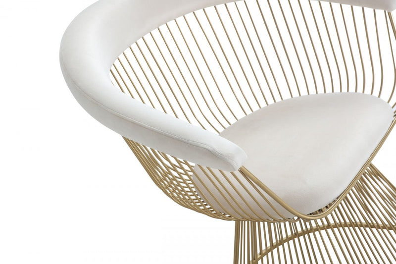 Modrest Chandler - Modern Velvet & Gold Dining Chair