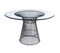 Modrest Chandler - Modern Round Glass & Black Stainless Steel Dining Table