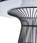 Modrest Chandler - Modern Round Glass & Black Stainless Steel Dining Table