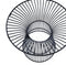 Modrest Chandler - Modern Round Glass & Black Stainless Steel Dining Table