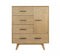 Modrest Claire - Contemporary Natural Light Mocha Acacia Chest  by Hollywood Glam