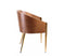 Modrest Claret - Modern Walnut & Black Leatherette Accent Chair