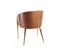 Modrest Claret - Modern Walnut & Black Leatherette Accent Chair