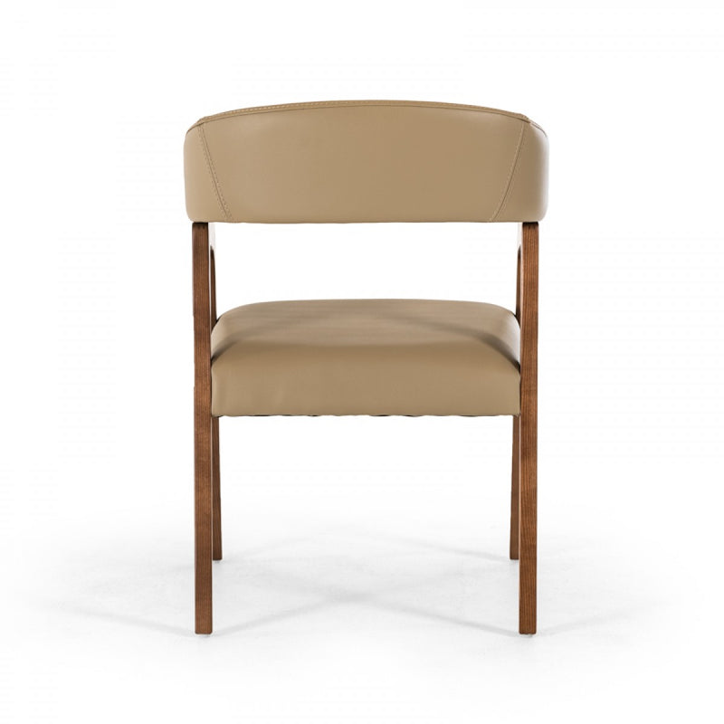 Modrest Clive Modern Taupe & Walnut Dining Chair