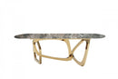 Modrest Colton - Modern Brown & Gold Dining Table