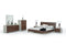 Nova Domus Conner Modern Dark Walnut & Faux Concrete Bed