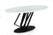 Modrest Corbett - Modern High Gloss White w/ Frosted Glass Dining Table