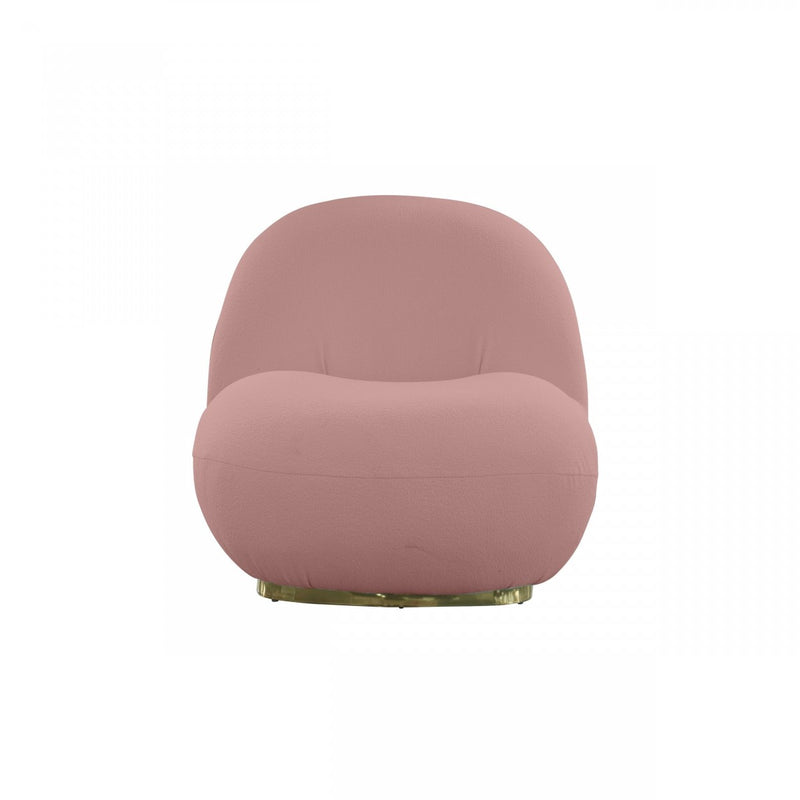 Modrest Crestone - Modern Pink Sherpa Accent Chair