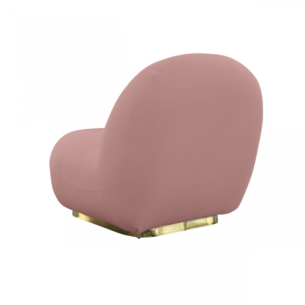 Modrest Crestone - Modern Pink Sherpa Accent Chair