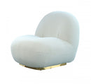 Modrest Crestone - Modern Pink Sherpa Accent Chair