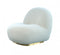 Modrest Crestone - Modern Pink Sherpa Accent Chair