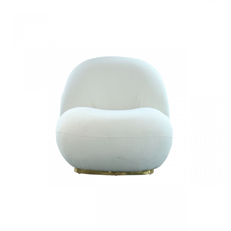 Modrest Crestone - Modern Pink Sherpa Accent Chair
