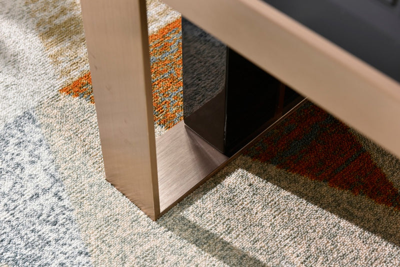 Nova Domus Cartier Modern Black & Rosegold Coffee Table