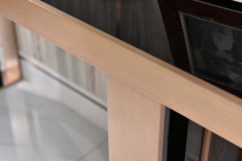 Nova Domus Cartier Modern Black & Rosegold Coffee Table