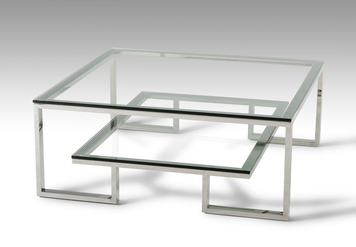 Modrest Topaz Modern Glass Coffee Table  by Hollywood Glam