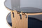 Modrest Bryce Modern Smoked Glass & Rosegold Round Coffee Table