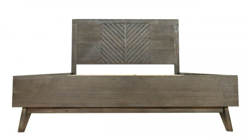 Modrest Daisy Mid-Century Dark Acacia Bed