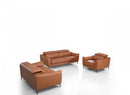 Divani Casa Danis - Modern Cognac Leather Brown Sofa Set