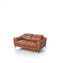 Divani Casa Danis - Modern Cognac Leather Brown Loveseat