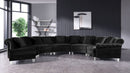 Divani Casa Darla - Modern Velvet Curved Sectional Sofa