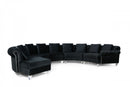 Divani Casa Darla - Modern Velvet Curved Sectional Sofa