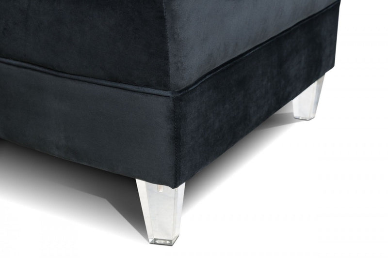 Divani Casa Darla - Modern Velvet Curved Sectional Sofa