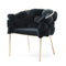 Modrest Debra - Modern Black Velvet Champagne Gold Dining Chair