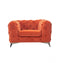 Divani Casa Delilah - Modern Orange Fabric Chair  by Hollywood Glam