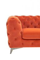 Divani Casa Delilah - Modern Orange Fabric Chair  by Hollywood Glam
