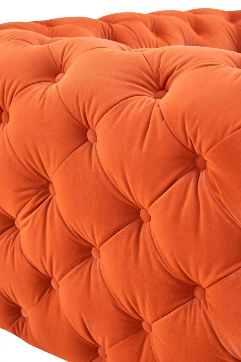 Divani Casa Delilah - Modern Orange Fabric Chair  by Hollywood Glam