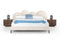 Modrest Destiny - Contemporary White Sherpa Bubble Bed