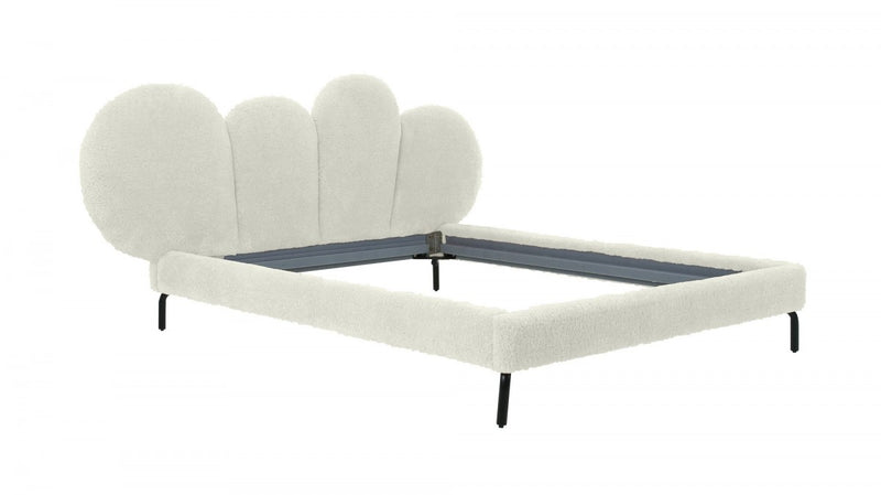 Modrest Destiny - Contemporary White Sherpa Bubble Bed