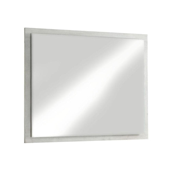 Destination Floating Glass Mirror in Cotton Grey