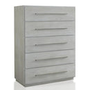 Destination Five Drawer Chest in Cotton Grey
