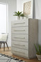 Destination Five Drawer Chest in Cotton Grey