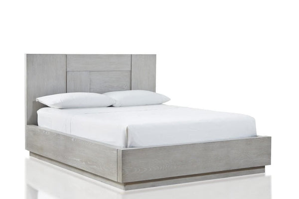 Destination Wood Panel Bed in Cotton Grey