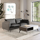 Divani Casa Mars - Modern Grey & Dark Grey Fabric Sofa