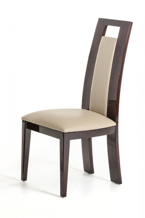 Douglas - Modern Ebony and Taupe Dining Chair (Set of 2)