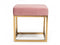 Modrest Downey Blue Velvet & Gold Stool Ottoman