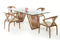 Modrest Draper Contemporary Walnut & Glass Dining Table