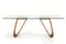 Modrest Draper Contemporary Walnut & Glass Dining Table