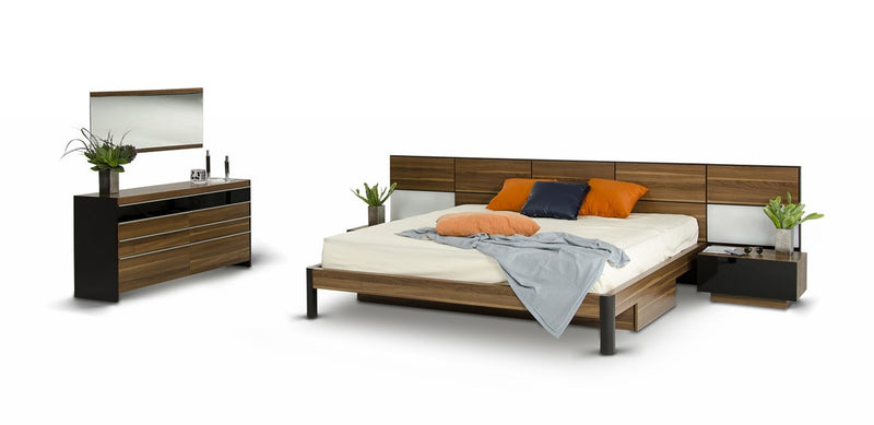 Modrest Rondo Modern Bed with Nightstands