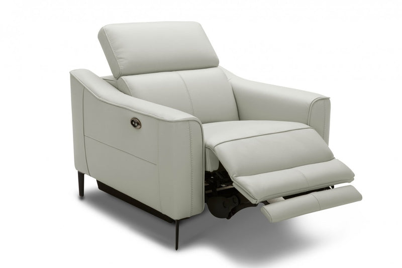 Divani Casa Eden - Modern Grey Leather Sofa Set