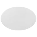 Lippa 42" Oval-Shaped Wood Top Coffee Table in White
