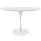 Lippa 48" Oval Wood Top Dining Table in White